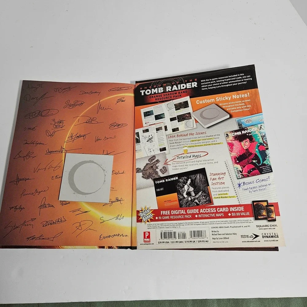 Shadow of the Tomb Raider Collector's Companion Tome Prima Games Hardcover Guide
